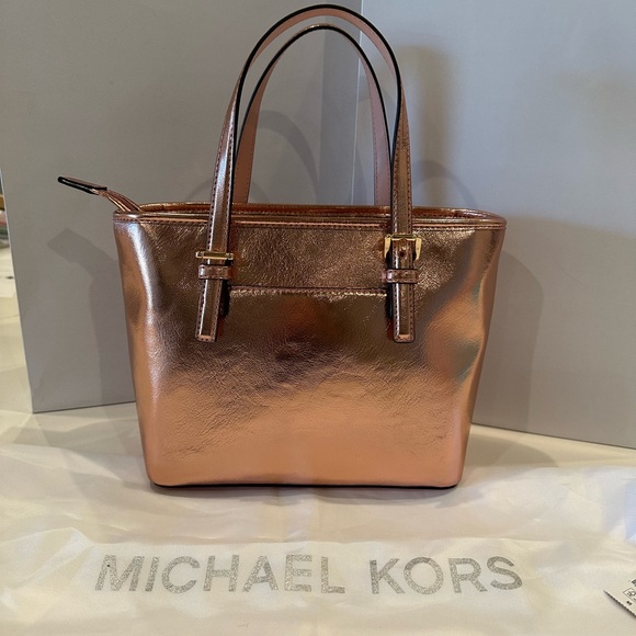 !!! SOLD!!!NWT MICHAEL KORS JET SET TOTE/crossbody & DUSTY - Picture 3 of 11
